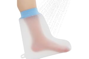 Atan Waterproof Foot Cast Cover for Shower & Bath, Reusable Cast Protector for Adult Foot & Ankle, Watertight Bandage & Wound Care Cover, Comfortable Soft Elastic Cast Bag