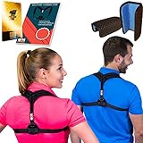 Posture Corrector for Women & Men, Relieves Shoulders Pain, Corrects Slouching, Hunching & Bad Posture, Upper Back Brace for Clavicle Support, Chest 28