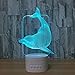 Produktbild 3D Nachtlicht,Fernbedienung 3D Nacht Lampe Indoor Cute Dolphin Bluetooth Lautsprecher Musik Nachtlicht Nachttischlampe Lampara Mit Farbe Veränderbar Geschenk Usb Led Lampe