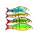 Produktbild MKNzone 4 pc Multi-Gelenk Fischköder, lebensechte Multi-Abschnitt Schwimmköder, 12.8 cm / 22g Hardbait Wobbler(4 Farben)