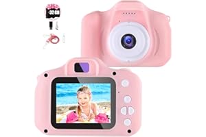 ZHUTA Kinderkamera,Fotoapparat, Selfie Digitalkamera Kinder mit SD Karte, 20M 1080P HD-Videorecorder, Kameraspielzeug Für Jungen Und Mädchen, Geschenke Für Kinder Im Alter Von 3 Bis 12 Jahren (Rosa)