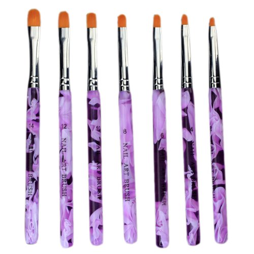 7 UV Gel Acryl Nailart Nagel Pinsel Profipinsel Stift Künstlerpinsel Fingernägel