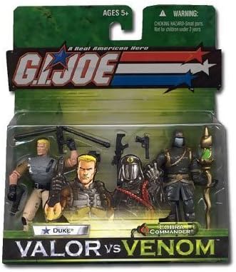 GIJoe 3 3/4 Inch Duke and Cobra Commander Gold Braid 2 Pack