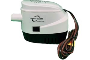 BTK Pompa di Sentina Automatica Navpower 750 GPH Silenziosa Senza Interruttore Galleggiante Autoadescante con Girante Antivegetativa per Barca Camper Piscina