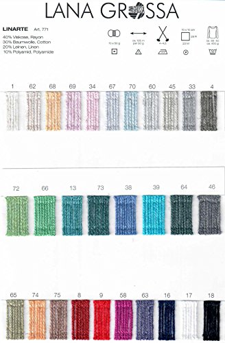 Lana Grossa Wolle „Linarte“ NEU Saison 2016 je 50 g Farbe 18 schwarz - 2