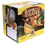 20cm Bamboo Steamer Set 3-Teilig Bambusdämpfer [2 Körbe + 1 Deckel]