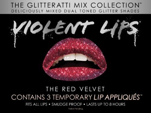 Violent Lips The Red Velvet Temporary Lip Tattoos - Set of 3