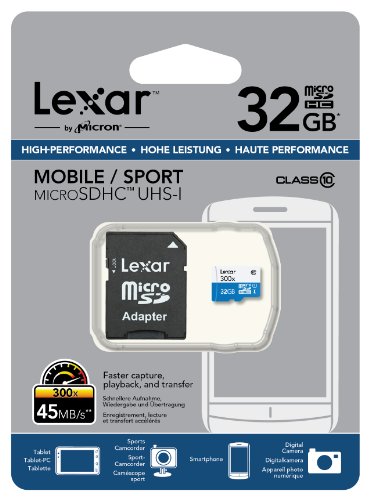 Lexar 32GB Class 10 MicroSDHC UHS-I 300x Speed 45MB/s High Speed Speicherkarte mit Adapter (300x) - 3