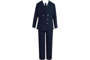 iEFiEL Completini e Coordinati per Bambini Neonati Elegante Gentleman Suit Smoking Festa Giacca + Gilet + Camicia + Pantaloni + Cravatta Cerimonia Matrimonio Nuziale