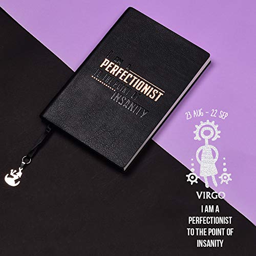 Doodle Zodiac Sign Diary Notebook, Size B6,Ruled Pages, 80 GSM (Virgo)