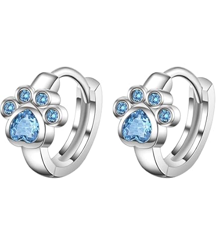 VENACOLY Orecchini Con Impronta Di Zampa In Argento Sterling 925 - Gioiello Regalo Per Amanti Dei Gatti E Cani - 3