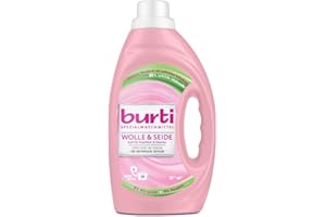 ‎BURTI burti WOLLE & SEIDE Waschmittel flüssig – Flüssigwaschmittel & Wollwaschmittel - Fleckenentferner – Daunenwaschmittel mit Farb- & Faserschutz - 29 Wäschen