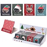 Funky Xmas Pug Matchbook Nail File