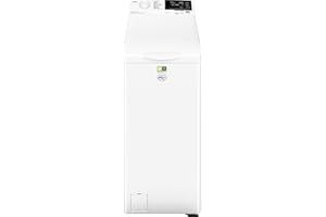 AEG Lavatrice a Carica Dall'alto, 6 kg, Serie 6000, LTR6G26A, Classe A, Tecnologia ProSense, Sensore Aqua Control, Display LCD con Touch Control, 1151 giri/min, 599x397x903 mm, Bianco