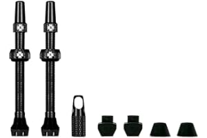 Muc-Off Valves Presta Tubeless - 44 mm - Valves de Vélo Anti-Fuite de Qualité Supérieure avec Outil Démonte-Obus de Valve Intégré - Noir