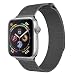 Produktbild MuSheng Armband für Apple Watch Series 4 40mm, Premium Edelstahl Ersatz Magnetisch Uhrenband Armband Schnalle Strap für Apple Watch Series 4 (Schwarz)