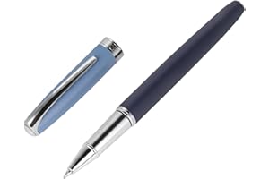 BOCIYER stylish Contrasting color Rollerball Pen set,Luxury Roller Ball Pen Gift Set for Men & Women,Fancy,Executive,Office,writing pens,with 0.5mm Black Extra 2 Refill(blue)