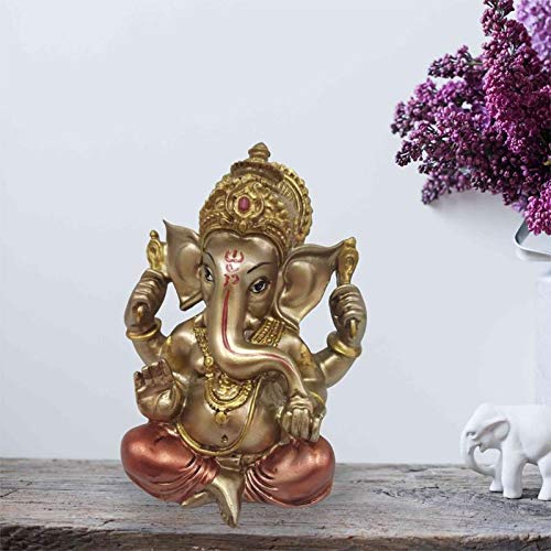 PRINTELLIGENT Handmade Lord Ganesha Spiritual Idols Puja Room - Vastu - Religious Showpiece Gift Item