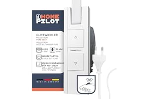 Home Pilot RolloTron pure DECT Gurtwickler - elektrischer Rollladenantrieb mit Funk | für AVM FRITZ!Box mit DECT-Basis verwendbar | für 23 mm Gurtbandbreite (max. 45 kg, 6 m²) - 10302345