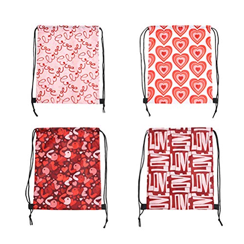 Preisvergleich Produktbild YeahiBaby Valentines Geschenk Taschen Kordelzug Rucksäcke Bedruckte Taschen für die Hochzeitsparty Valentinstag bevorzugt Lieferungen