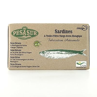 Pesasur Pesasus Filets de Sardines à l'Huile Olive Bio Extra Vierge 120 g