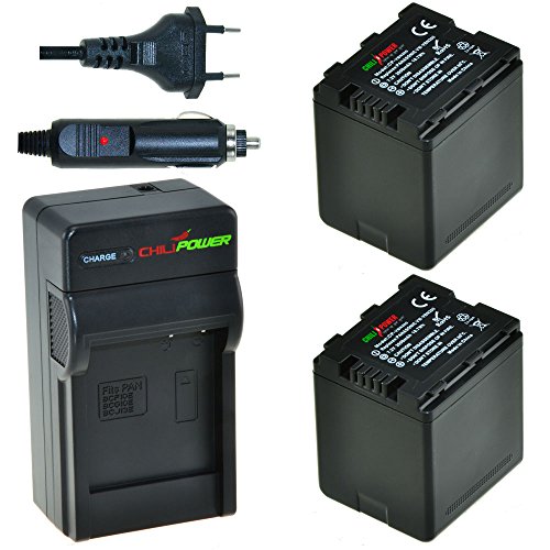 ChiliPower Panasonic VW-VBN260 Kit: 2x Batterie (2600mAh) + Chargeur pour Panasonic HC-X800, HC-X900 ChiliPower Panasonic VW-VBN260 Kit: 2x Batterie (2600mAh) + Chargeur pour Panasonic HC-X800, HC-X900