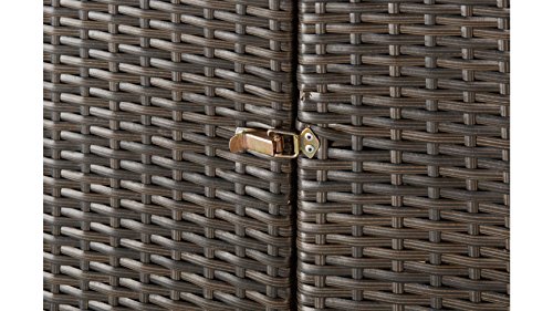 HANSE GARTENLAND Mülltonnenbox, für 2×120 l aus Polyrattan, B/T/H: 129/66/109 cm braun - 6