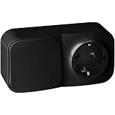 Miatic Wall Switch Socket IP20 2P+T Schuko &ndash; Wall Plug for Indoor Use (Black)