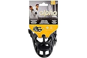 ZEUS Alpha TPR Muselière pour Petits Chiens, Design Confortable Qui empêche Les morsures, Les aboiements et la Mastication, Noir