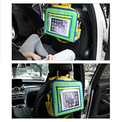 KIPTOP Kinder Auto Knietablett Nette Tierdrucke Sketchpad Multifunktions Reise Tablet Speicher Netzbeutel Esstisch Tablett für Kinder - 3