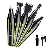 IMPERMEABLE Y CARGA USB: Cabezales de corte lavables y desmontables, fáciles de limpiar. Permitiéndole usar este cortapelos de nariz al bañarse. Para un rendimiento duradero, por favor limpie los accesorios después del uso. La batería recargable USB proporciona una carga fácil por computadora, adaptador o energía portátil.