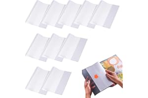 GNHG Lot de 10 Couvertures De Livres A4, Couverture Livre Couvrir Livre Transparent, Couvertures De Livres Imperméables, pour Le Bureau à Domicile De l'École