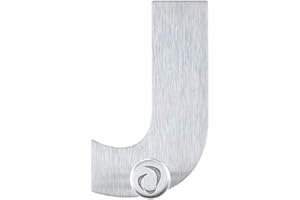 GLD Self Adhesive Alphabet Letters Coat Hooks - The Perfect Wall Hooks for Kids, Hallways, Bathrooms, Kitchens and Bedrooms. Ideal Towel Holders, Hanger Hooks, Key Hooks and More (J)