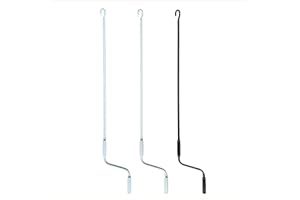 Framig® Asta di Manovra Universale per Tenda da Sole di Lunghezza 120-180-220 cm e Colore Bianco, Avorio, Nero con Gancio in Acciaio. (2 - Avorio, 180 cm)