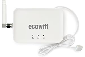 Ecowitt Gateway GW3000 para estación meteorológica con sensor exterior, sensores interiores 3 en 1 incorporados, asistente meteorológico para casa, interfaz WIFI/ethernet con puerto para tarjeta SD