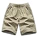 Produktbild VWTTV Mode Männer gestreiften Reißverschlusstasche elastisches Seil lässig Baumwolle Sport Shorts Strandhose lässige Hose Overall