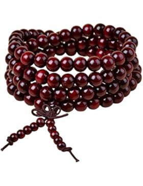 Rosenholz Mala Buddhistische Gebetskette 108 10 mm Rosenkranz Holz Armband 93 cm