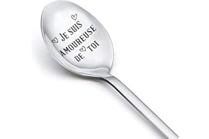 SHIQIAO SPL Saint Valentin Homme Cadeau Couple Je Suis Amoureuse De Toi Cuillère Cadeau D'anniversaire Pour Petit Ami Cuillère à Dessert Café Cadeaux Couple Amoureux Homme