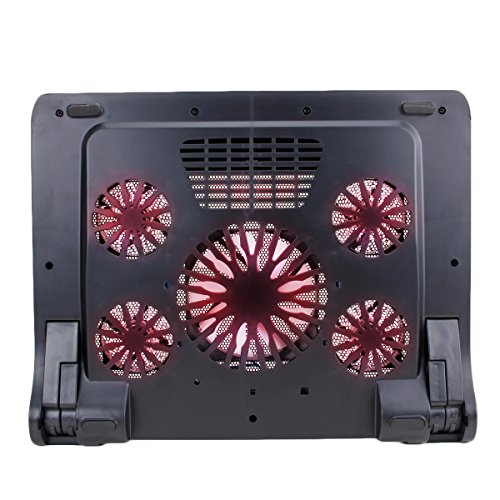 ENHANCE Notebook Kühler / Cooling Pad 5 LED Lüfter für HP Notebook Lenovo Ideapad 100 Asus E200HA Odys Winpad 10 12 Lenovo 100S HP i7 Gaming und mehr - 8