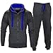 Produktbild Sportbekleidung Set Herren Stretchy Hose Kapuze Mantel Jacke Hose Jogging Sport Trainingsanzug Set Baumwolle Kapuzenpullover Hoodie Pulli Kapuzenpullis Outerwear +Jogginghose Felicove