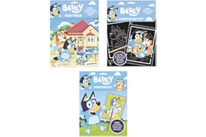 Marjen Bluey Activity Set 2 with a Play Pack, Scratch Art pad, and Painting Set Included, it Offers a Variety of Engaging Activities to Keep Children Entertained and Creative.