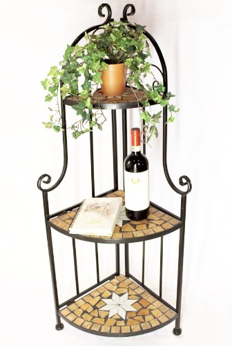 DanDiBo Eckregal Mosaik Merano 12005 Bücherregal 114 cm aus Metall Schmiedeeisen Regal