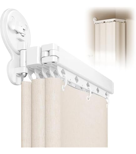 Faltbare Duschvorhangstange 5-Wege – 197 Cm, L/U/Leiter/gerade Form, Mit Saugnapf, Ohne Bohren, Inkl