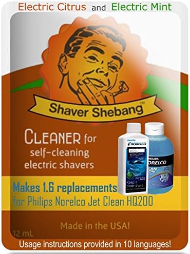 Philips Norelco Jet Clean HQ200 Citrus &amp; Mint, 12.8 bottles=8 pack Shaver Shebang