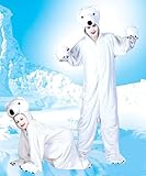 Pierro´s Kostüm Eisbär Pyry Dame Damenkostüm Frauen Overall Gr. 36 38 für Karneval, Fasching, Motto, Fete, Feier und Party / Tier Eisbär - 