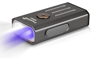 TrustFire Linterna Ultravioleta, MINIX Linterna Led UV Llavero Recargable Pequeña, Linterna Niños, UV Linterna Portátil, para Detectar Orina de Mascotas en Alfombra, cazar escorpiones