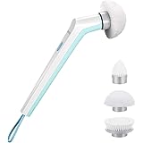 Homitt Electric Scrubber, Mini Spin Scrubber For 90-min Working time,with 3 Replace Brush Heads for Floor, Bathroom, Sink, Ca