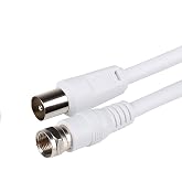 CABLEPELADO Satellite Antenna Cable | TV Cable Sat 75 Ohm | Coaxial Connector Male to F-Type Male | for Satellite Freesat Sky