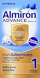 Indicado desde el mes 0 Almirón Advance con Pronutra 1 Minibiberones Leche de inicio a partir del primer día - Caja con 4 minibiberones x 70 ml cada uno - Total: 280 ml