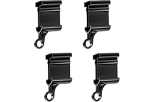SEGNAYEN 4 Pack Flexible Bendable Curtain Track End Cap Flexible Curtain Cover Stopper for Curtain Track Fittings for RV Shower Window Black